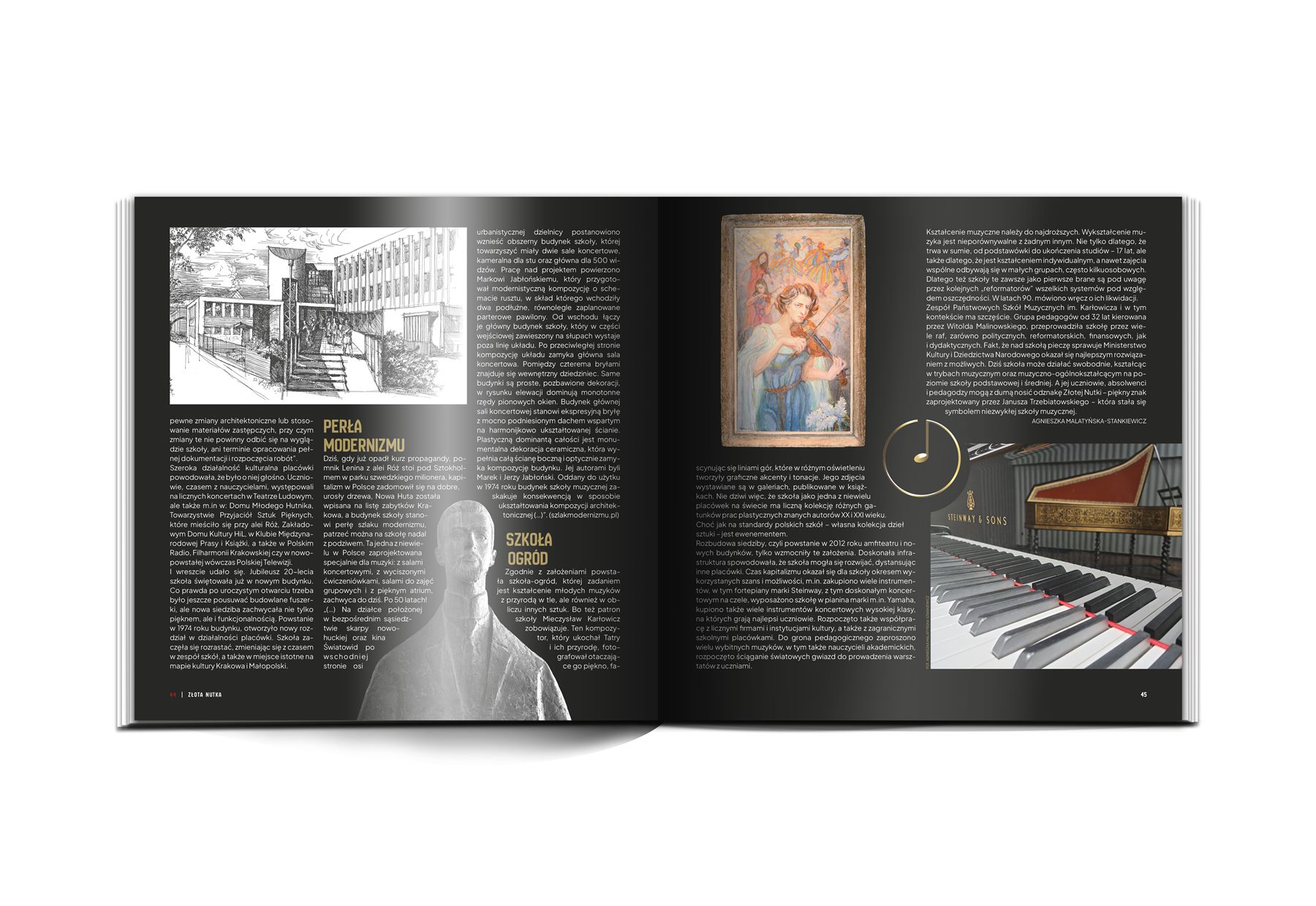 Album szkoły muzycznej — rozkładówka