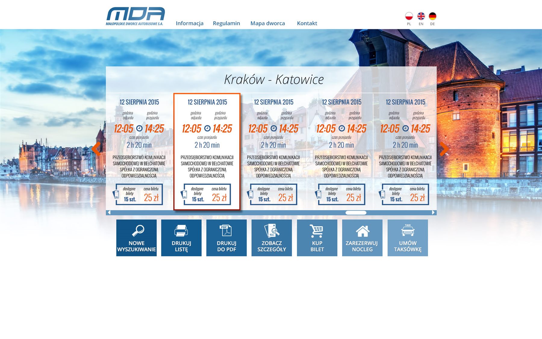 Strona MDA — wyszukiwarka